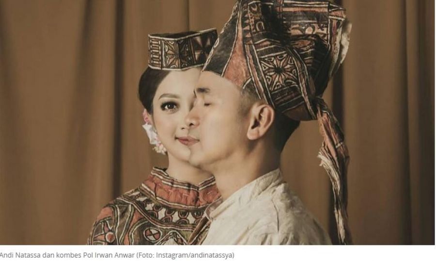 Kereen! Ponakan Syahrul Yasin Limpo Kenakan Baju Kulit Kayu Rampi untuk Foto Prewed